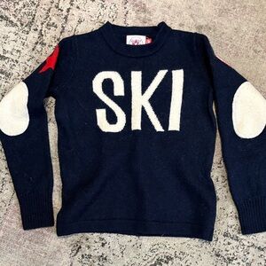 Perfect Moment Dark Blue 'SKI' Crewneck Sweater
